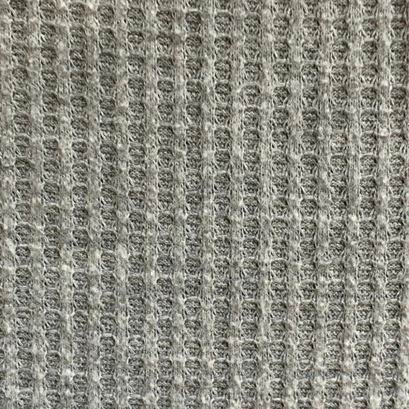 LOFT Grey Waffle Knit Oversized Pullover Tunic Sweater Cowl Neck sz S - Picture 7 of 7